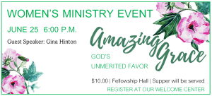 Womens Ministry Event Amazing Grace June 25